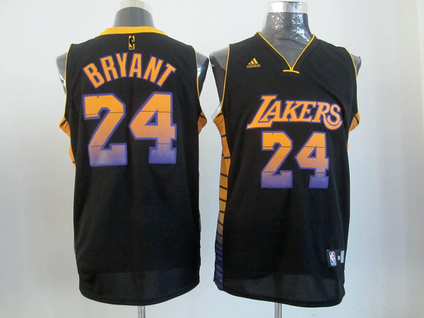  NBA Los Angeles Lakers 24 Kobe Bryant Black Color Swingman Jersey